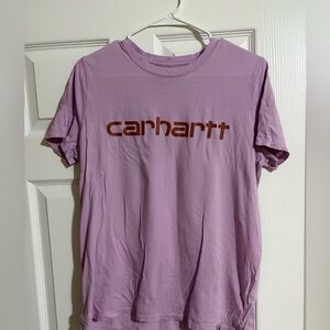 Carhartt Men's Lavender Tee with Brown Logo